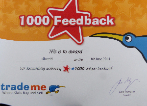 Certificate Award from Trademe